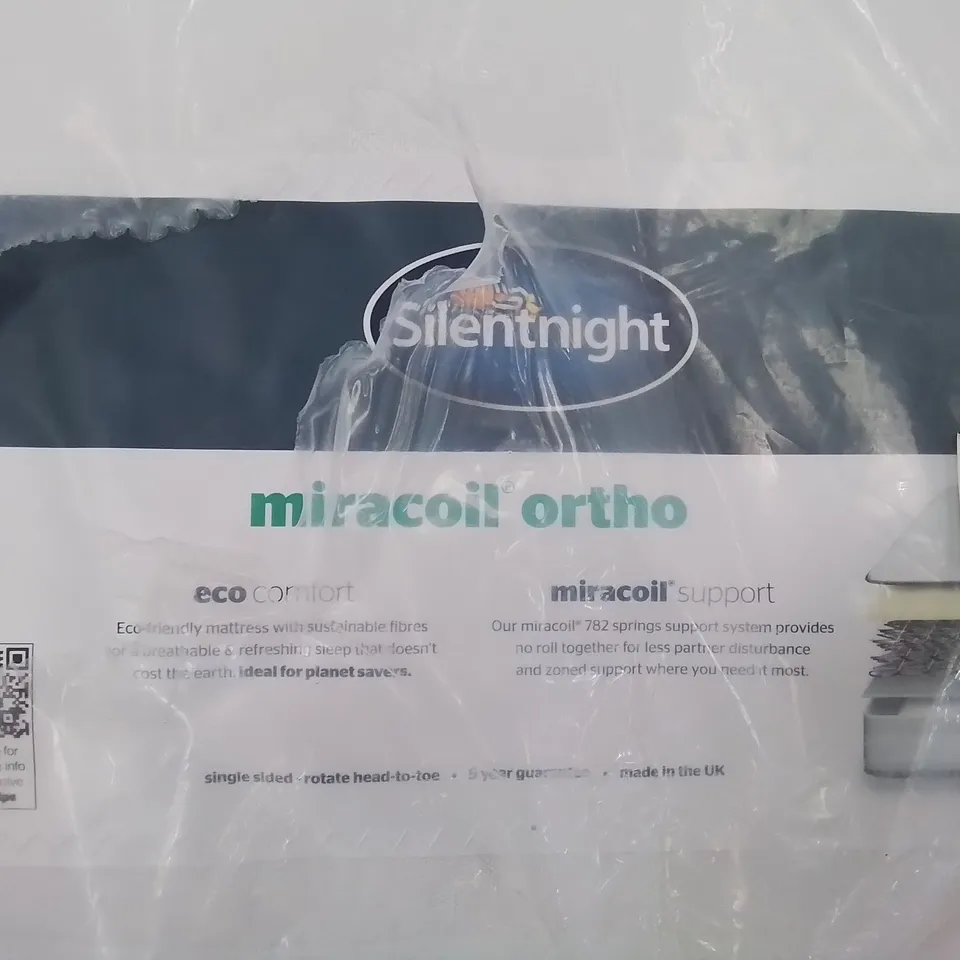 QUALITY BAGGED 4'6" DOUBLE ECO COMFORT ORTHOMIRACOIL MATTRESS 