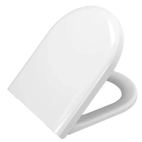 BOXED VITRA DUROPLAST, TOP FIXATION SOFT CLOSE, WITH METAL HINGE, WHITE