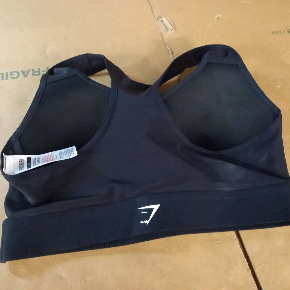 GYMSHARK BLACK TRAINING BRAS - S