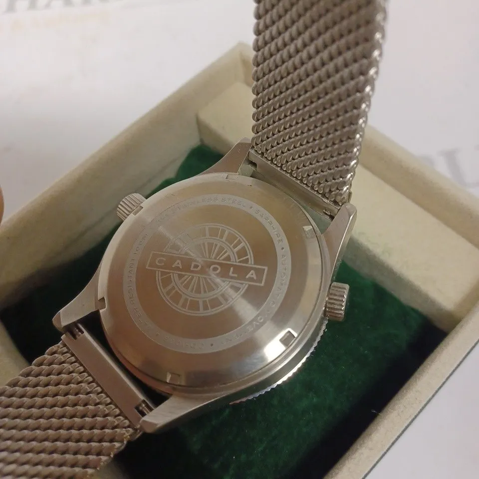 BOXED CADOLA STAINLESS STEEL AUTOMATIC WATCH SILVER