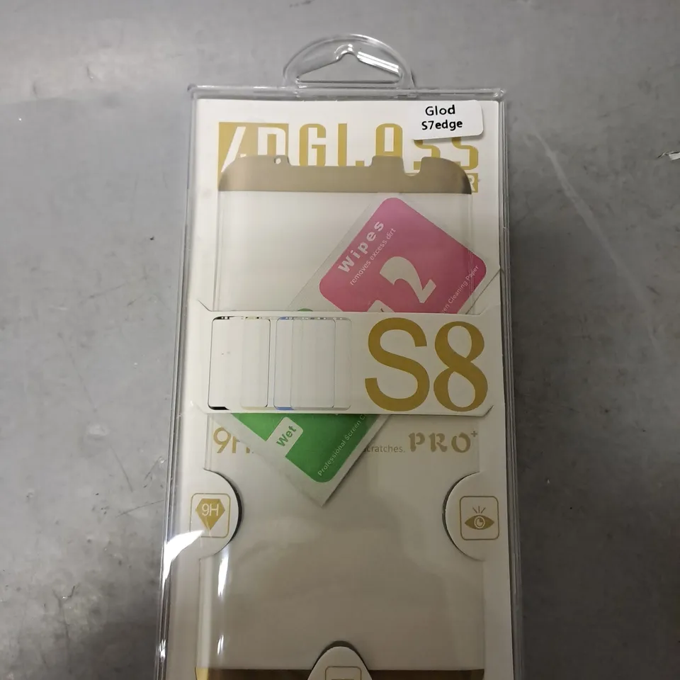 BOX OF APPOXIMATELY 30 4D GLASS - GOLD S7 EDGE GLASS PROTECTORS 