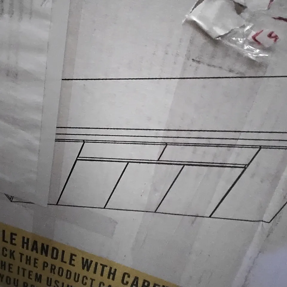 BOXED ODESSA LARGE GREY GLOSS SIDEBOARD 2 DRAWER 5 DOOR