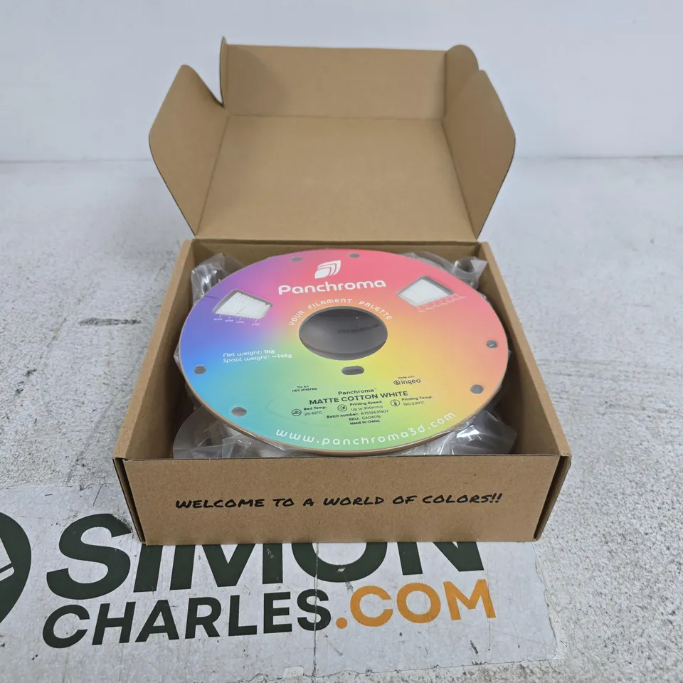POLYMAKER PANCHROMA 3D PRINTING FILAMENT COTTON WHITE
