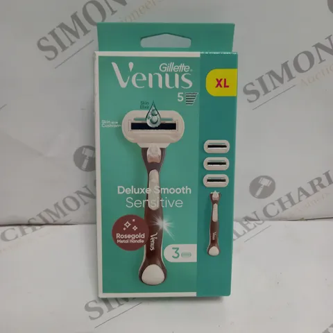 BOXED AND SEALED GILLETTE VENUS DELUXE SMOOTH SENSITIVE ROSE GOLD RAZOR 