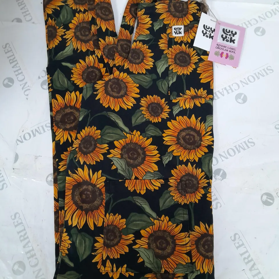 LUCY & YAK ORIGINAL DUNGAREES IN SUNFLOWER - 16R