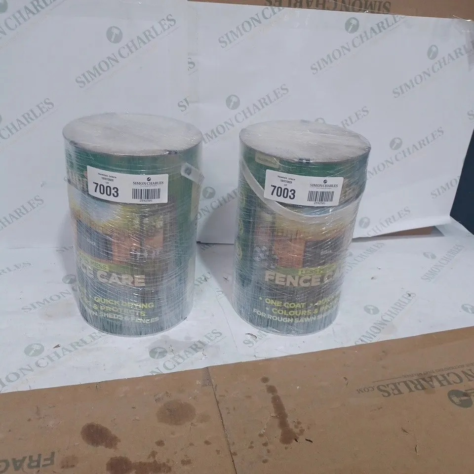 TWO ASSORTED CUPRINOR LESS FENCE CARE 6L