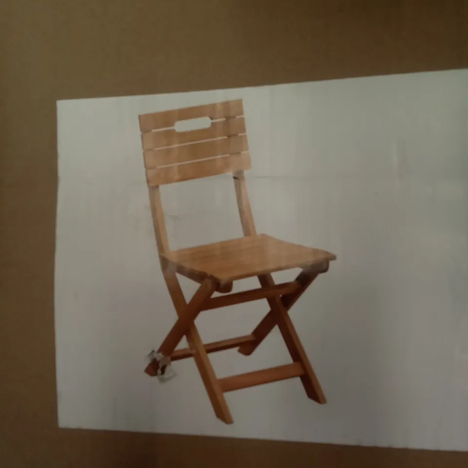 BOXED DENIA FOLDING WOODEN CHAIR 