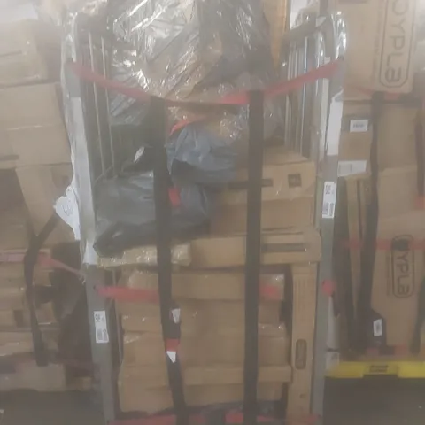 CAGE OF ASSORTED HOUSEHOLD GOODS AND PRODUCTS TO INCLUDE; FOLDING FOOTSTOOL, BASKETBALL HOOP AND AND A 12L KNAPSACK SPRAYER 