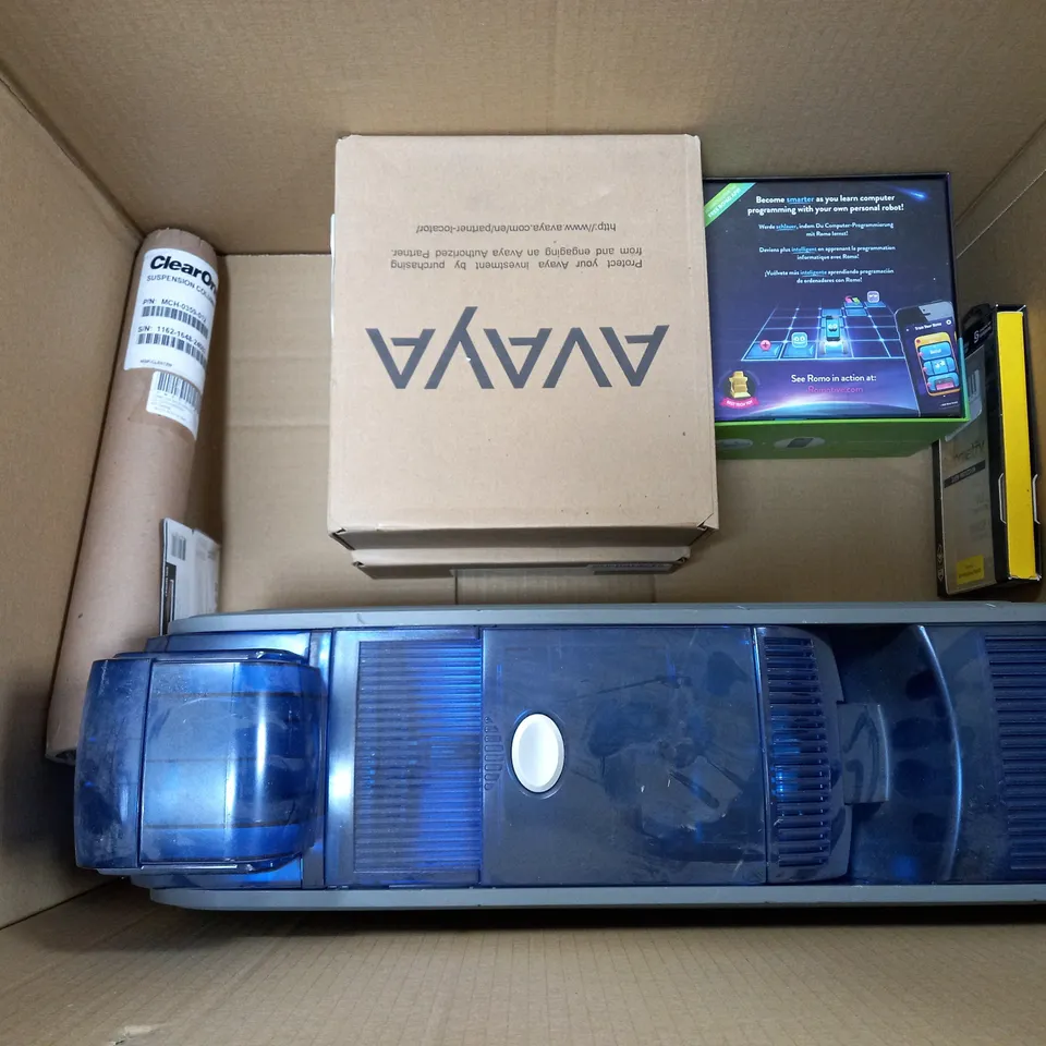 LARGE BOX OF 11 ASSORTED ELECTRICAL ITEMS TOO INCLUDE CHARGING STATIONS , LASER JETS AND NET SHELTERS , ETC 