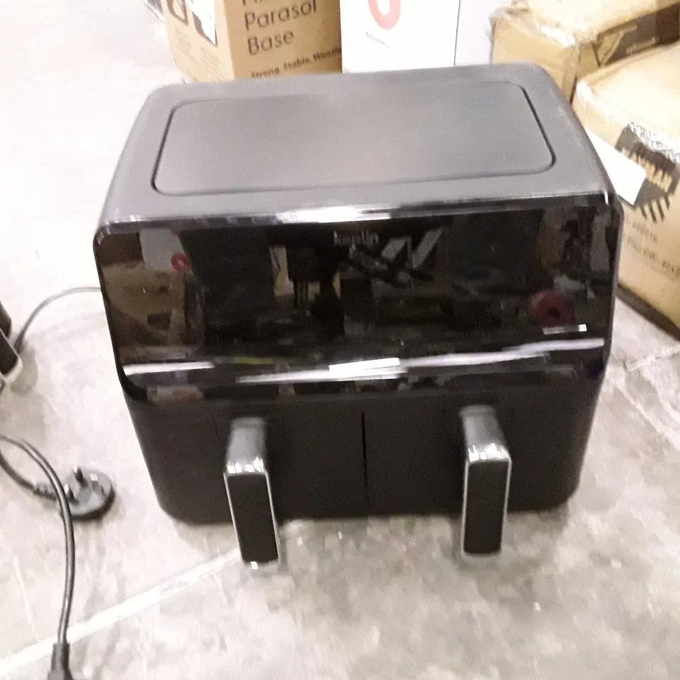 UNBOXED KEPLIN 9 LITRE AIR FRYER WITH DUAL COOKING ZONES BLACK COLOUR