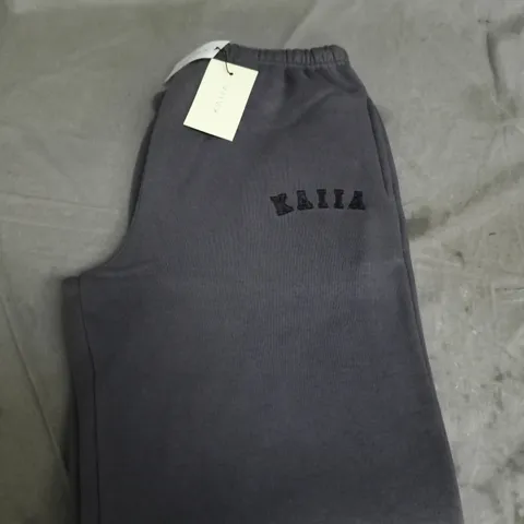 KAIA CUFFED JOGGERS IN DARK GREY – UK SIZE 10