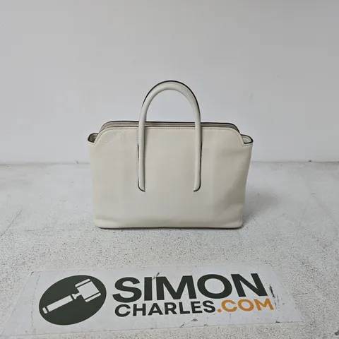 RADLEY CREAM LEATHER HANDBAG WITH TOP HANDLES