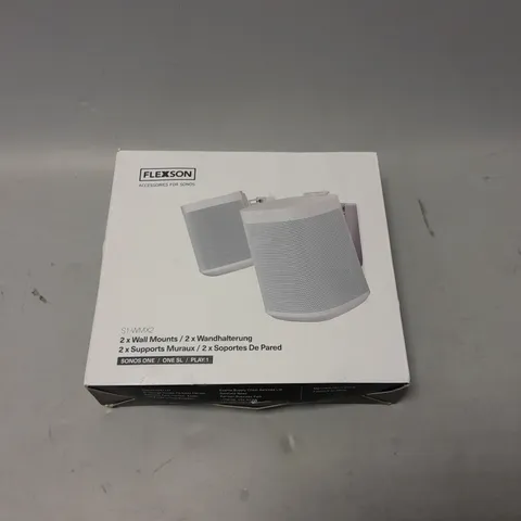 BOXED FLEXSON S1-WMX2 2X WALL MOUNTS IN WHITE