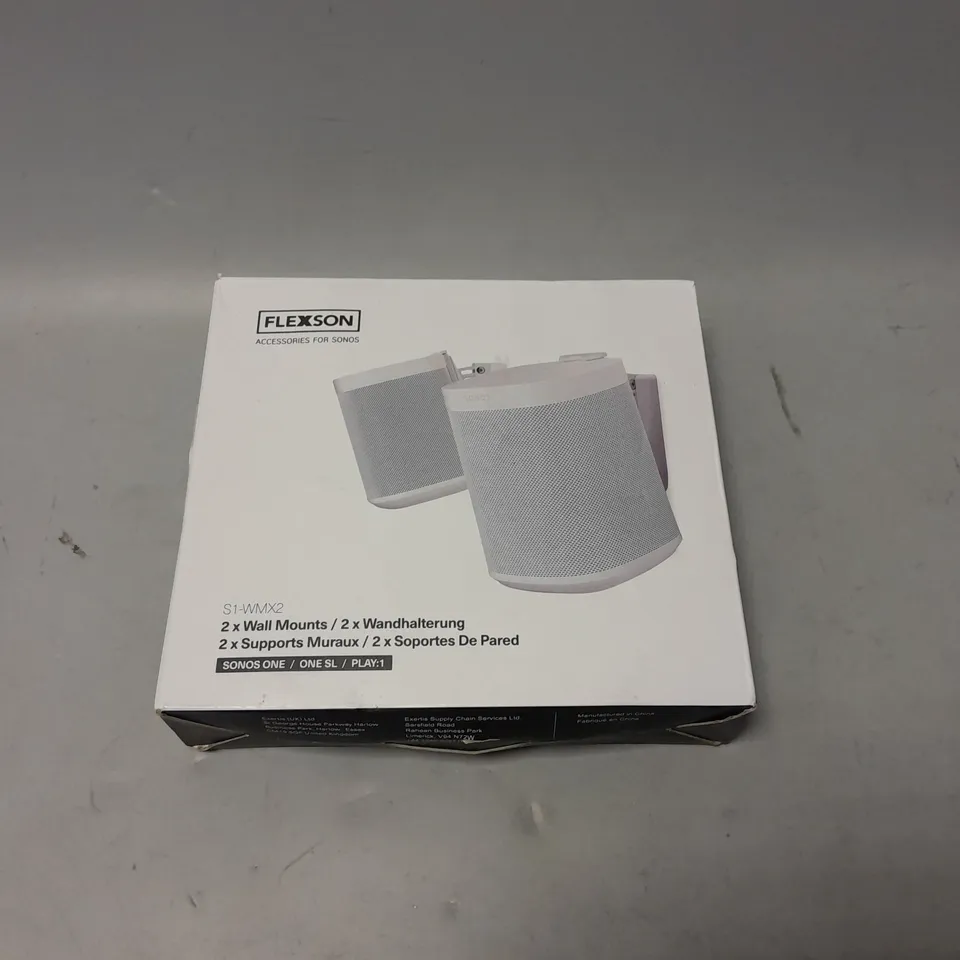BOXED FLEXSON S1-WMX2 2X WALL MOUNTS IN WHITE 