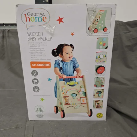 BOXED HOME WOODEN BABY WALKER (12+ MONTHS)