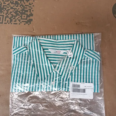 DENIM & CO STRIPED SHIRT – 100% COTTON