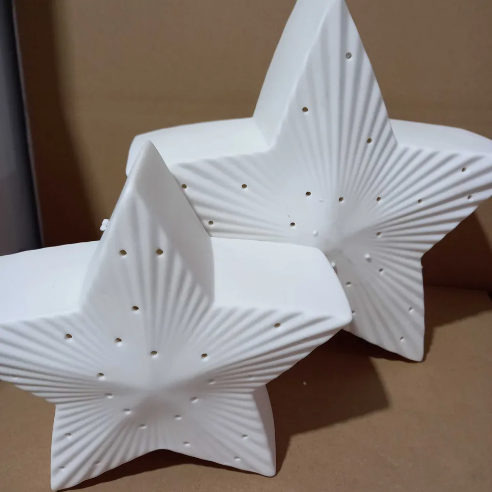 K BY KELLY HOPPEN SET OF LARGE CERAMIC LIGHT UP ORNAMENTS