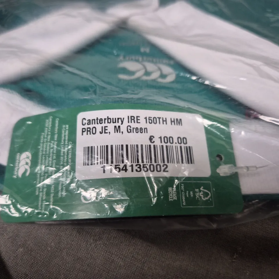 BAGGED CANTERBURY IRFU 150TH ANNIVERSARY PRO JERSEY – GREEN, MEN'S MEDIUM