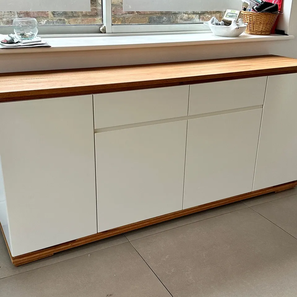 BOXED CHIARO SIDEBOARD - WHITE MATT LACQUERED (2 BOXES)