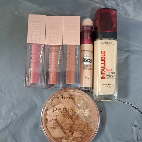 6 ASSORTED MAKE-UP PRODUCTS TO INCLUDE CONCEALER, LIPGLOSS, SHIMMER POWDER, ETC 