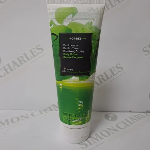 BOXED KORRES BASIL LEMON BODY BUTTER 235ml