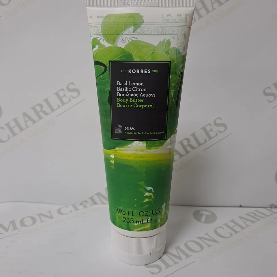 BOXED KORRES BASIL LEMON BODY BUTTER 235ml