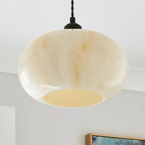 BOXED LACEY ALABASTER GLASS EASY FIT PENDANT SHADE