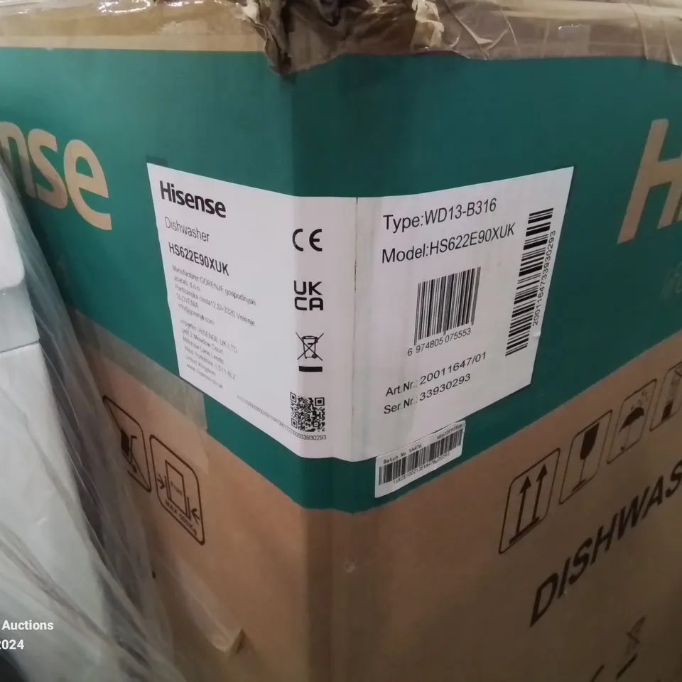 BOXED HISENSE DISHWASHER HS622E90XUK IN SILVER