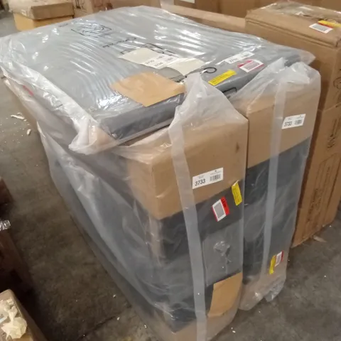 BAGGED SEALCOVE ETHERAL VELVET DIVAN BED BASE WITH 32" UPHOLSTERED HEADBOARD (3 PARTS)