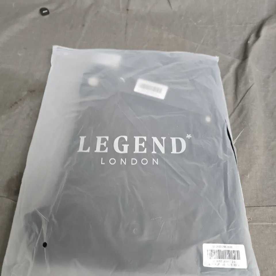 LEGEND LONDON SLIM FIT JEANS 2.0 – BLACK, SIZE 30/30
