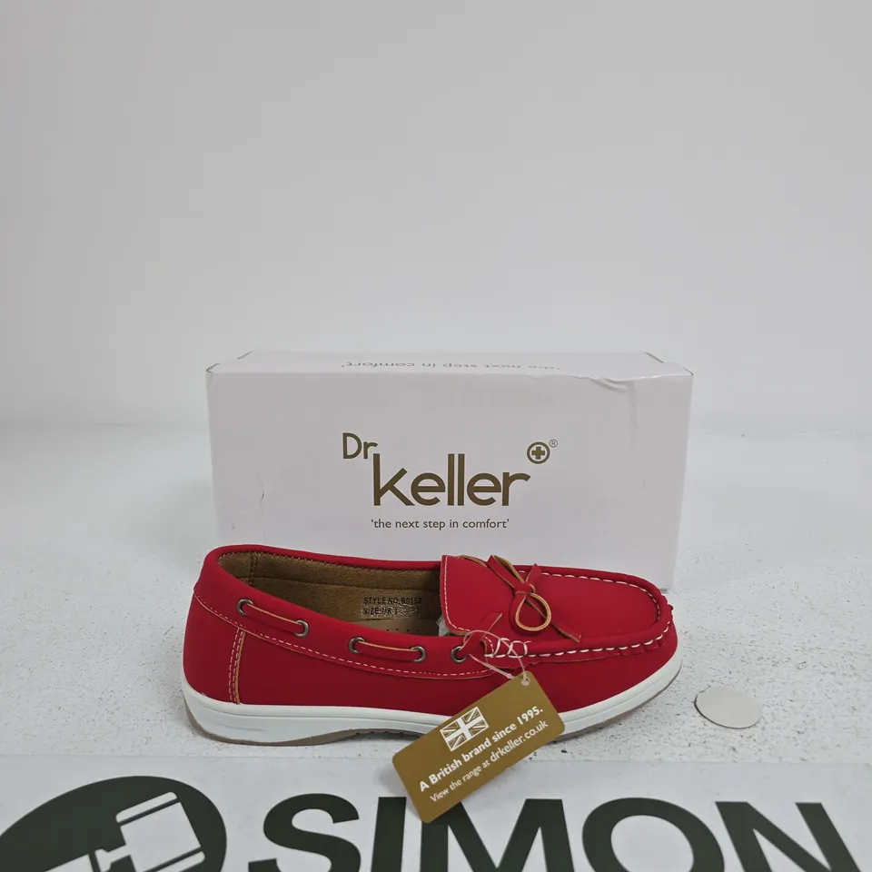 DR KELLER LADIES COMFORT CASUALS – RED, UK SIZE 3