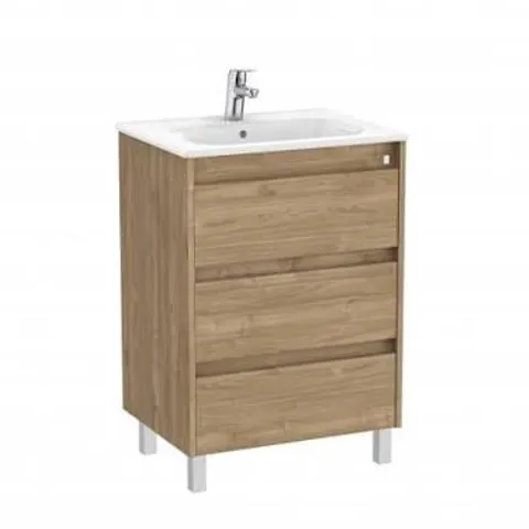 BRAND NEW BOXED ROCA TENET 60CM VANITY UNIT 3 DRAWER - WALNUT