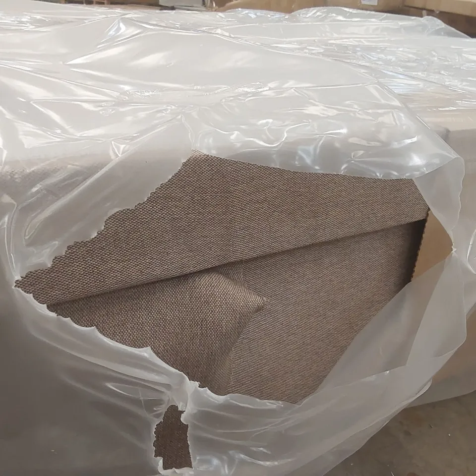 BAGGED FABRIC UPHOLSTERED 6FT SUPERKING DIVAN BASE WITH STORAGE (2 ITEMS)