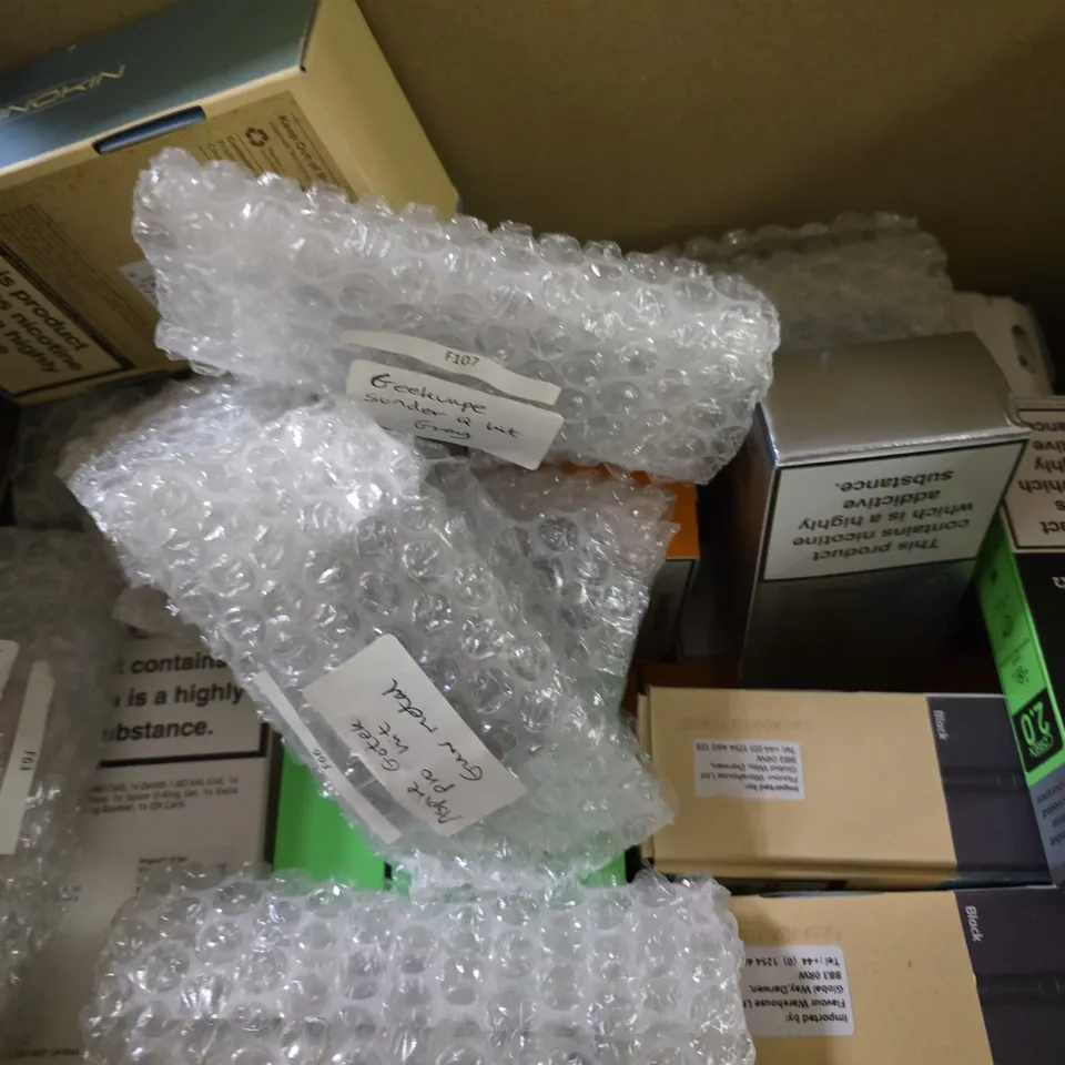 BOX OF APPROXIMATELY 18 ASSORTED E-CIGARETTES PRODUCTS TO INCLUDE - VAPORESSO , VOOPOO , INNOKIN 