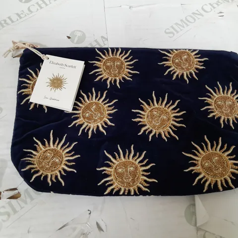ELIZABETH SCARLETT NAVY VELVET EVERYDAY POUCH