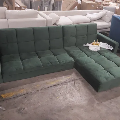 QUALITY DESIGNER SHIFLET UPHOLSTERED CORNER SOFA BED