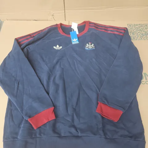 ADIDAS NEWCASTLE OG CREW JUMPER IN NAVY - UK 2XL
