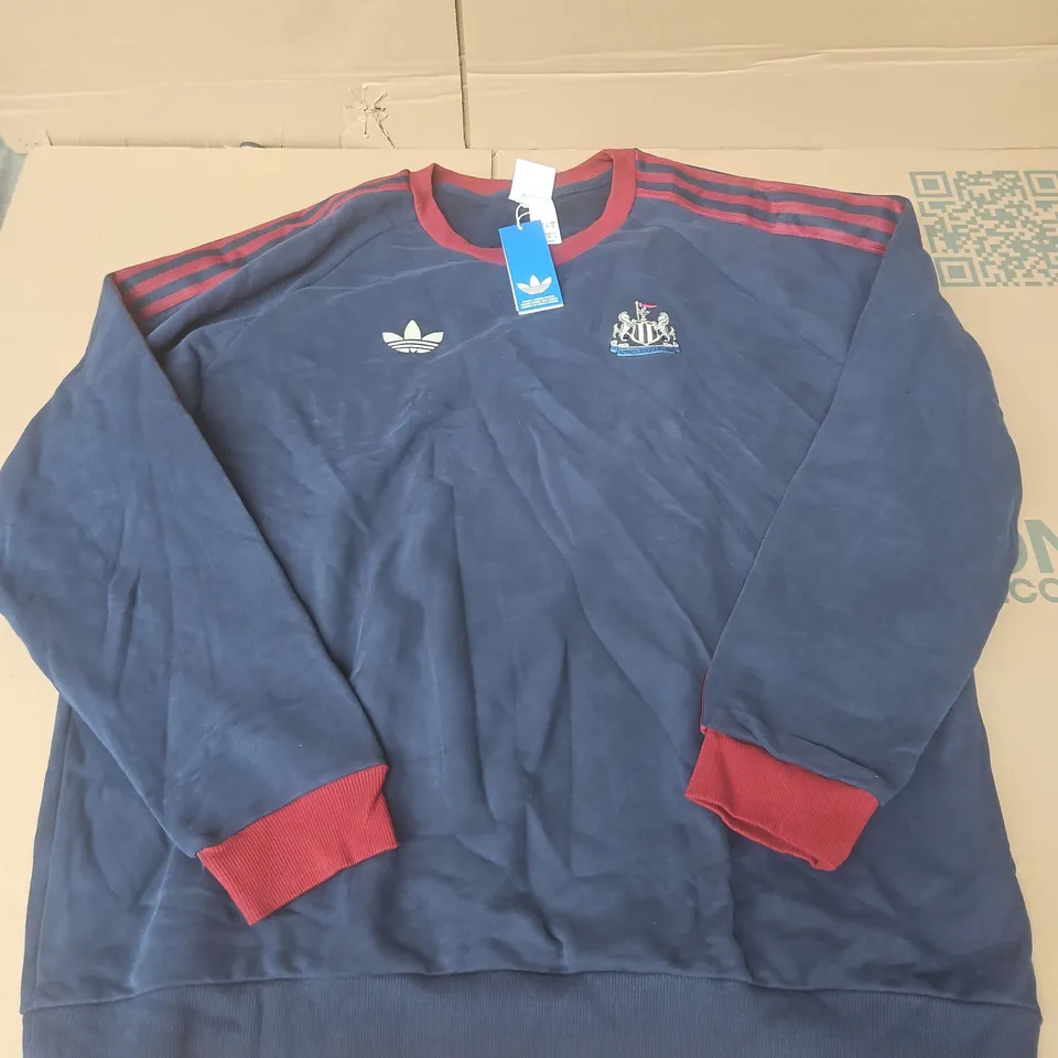 ADIDAS NEWCASTLE OG CREW JUMPER IN NAVY - UK 2XL