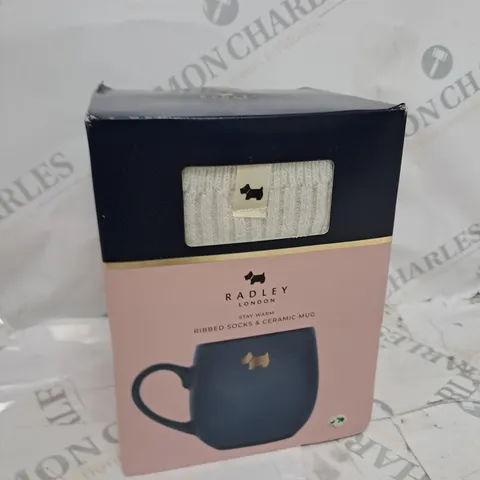 RADLEY RIBBED SOCKS & CERAMIC CUP SET