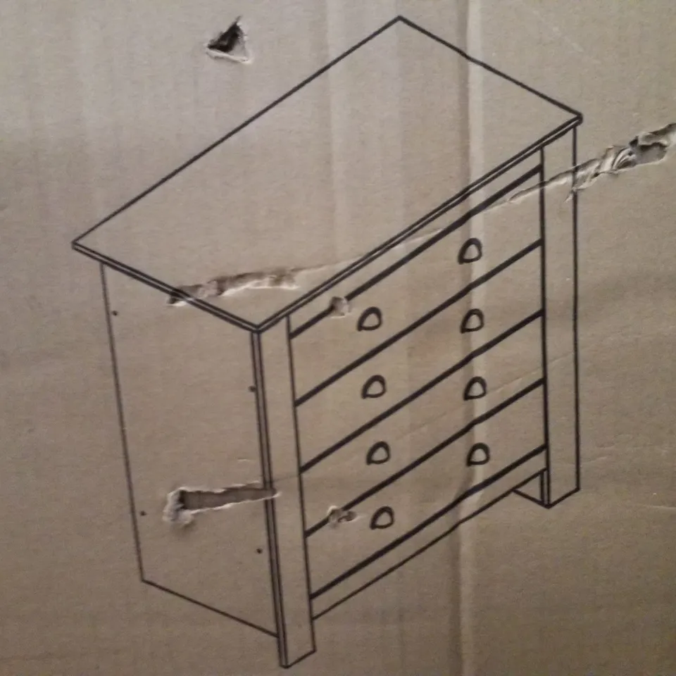 BOXED KENNETH 4 DRAWER CHEST