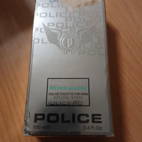 BOXED AND SEALED POLICE SILVER ALLURE EAU DE TOILETTE 100ML