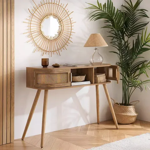 BOXED BIRLEA NOAH CONSOLE TABLE OAK (1 BOX)