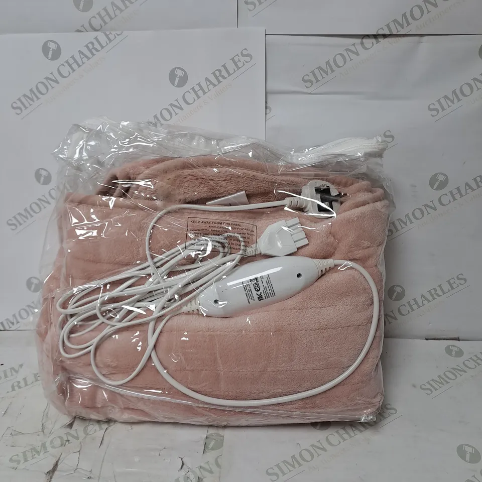 COZEE HOME VELVETSOFT HEATED THROW IN PINK