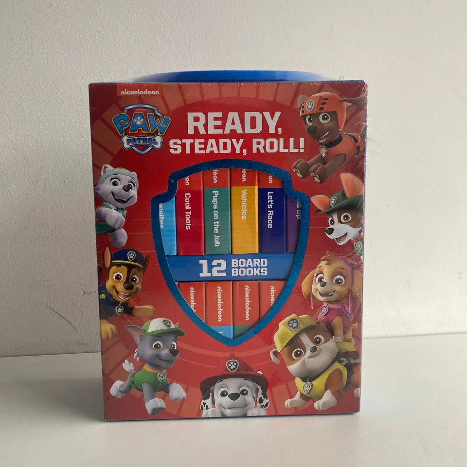 BOXED CELLOPHANE-WRAPPED NICKELODEON PAW PATROL SET OF 12 BOARD BOOKS