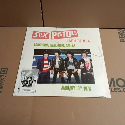 SEX PISTOLS – LIVE IN THE U.S.A., LONGHORNS BALLROOM, DALLAS (10 JAN 1978) – LIMITED WHITE VINYL EDITION