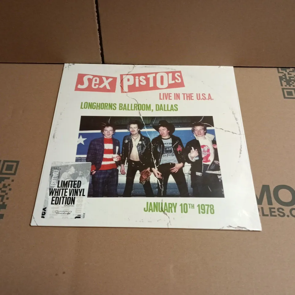 SEX PISTOLS – LIVE IN THE U.S.A., LONGHORNS BALLROOM, DALLAS (10 JAN 1978) – LIMITED WHITE VINYL EDITION