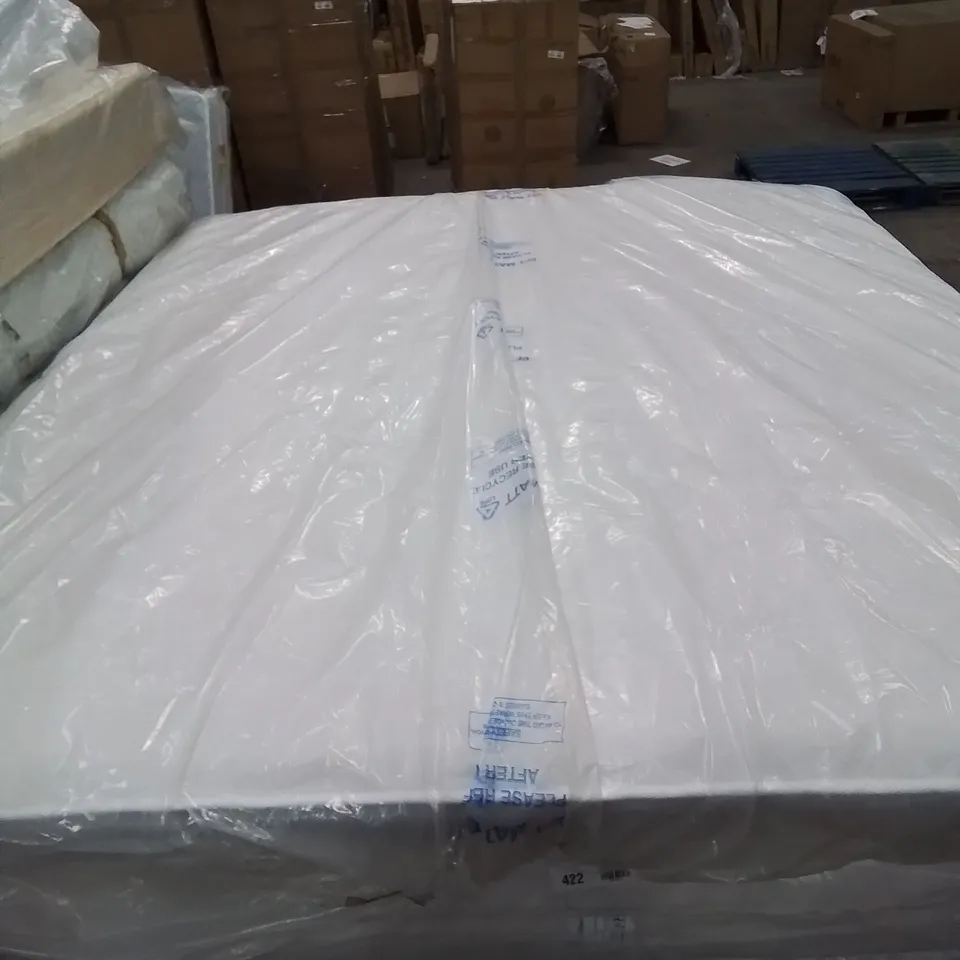QUALITY BAGGED 6FT SUPERKING HYBRID MEMORY NATURAL OPEN COIL MATTRESS 