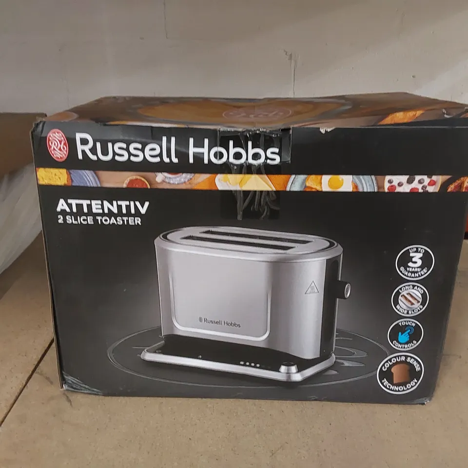 BOXED RUSSELL HOBBS 26210 ATTENTIV 2 SLICE TOASTER