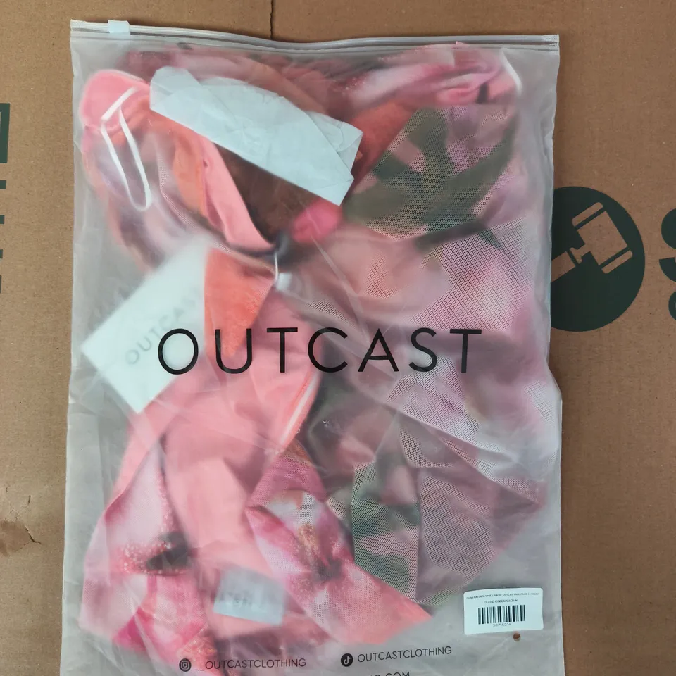 BAGGED OUTCAST ZELINA MINI DRESS IN PEACH SIZE MEDIUM