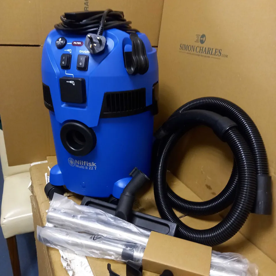 NILFISK MULTI LL 22 T UK WET AND DRY VACUUM CLEANER